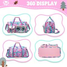 1pc Kids Animal Duffle Bag Girl Travel Bag Gifts Overnight Bag For Girl Tote Bag Sleepover Bag For Girls Gym Dance Bag With Shoes Compartment