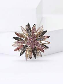 Modische Strass-Sonnenblumen-Brosche für Frauen, Kleidung, Anzugnadel, Accessoire, Party, Bankett, Geschenk