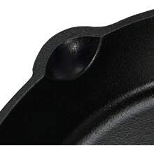 Basics - Bratpfanne mit Stiel aus bereits eingebranntem Gusseisen, 38,1 cm, Schwarz