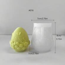 Egg Easter Egg Aromatherapy Candle Silicone Mold - White - View 7