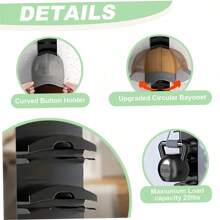 1/2pcs Large Baseball Cap Organizer Rack, Multi-Tier Hat Holder, Wall Mounted Hat Rack For Storage In Door, Closet, Bedroom, L Size