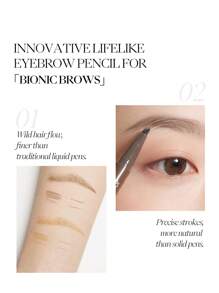 JOOCYEE Lápiz de cejas de doble punta, diseño de cabezal dual para una aplicación fácil - 02 Dark Brown - Ver 2