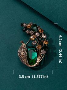 1 件新款时尚奢华孔雀动物装饰胸针，适合日常、派对和聚会佩戴 - 彩色 - 查看 6