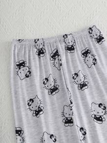 Sanrio Women's Hello Kitty Cartoon Graphic Cute Sleep Pants, Fall, Winter