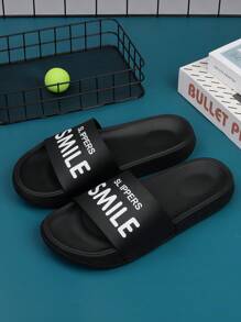 1 par de chancleas casuales de verano para hombre, zapatillas de ducha, baño, playa, exterior, sandalias, moda personalizada, adecuado para tallas grandes