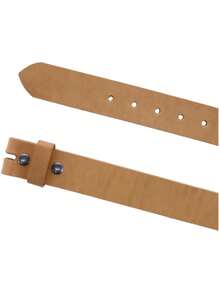 CTM Men's No Buckle Casual Belt Strap - Tan - Xem 5