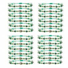 24 Stücke grüne St. Judas Armband, handgefertigte mexikanische Rosenkranz Armbänder, Tadeo handgefertigter Schmuck Rosenkranz Geschenk