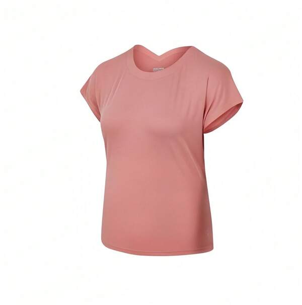 Skechers LIFESTYLE Women Knit Short Sleeve T-Shirt For Yoga, Running, Fitness, Outdoor Sports
