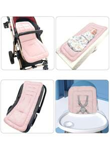 1 件舒适婴儿推车座椅垫，可翻转高脚椅垫