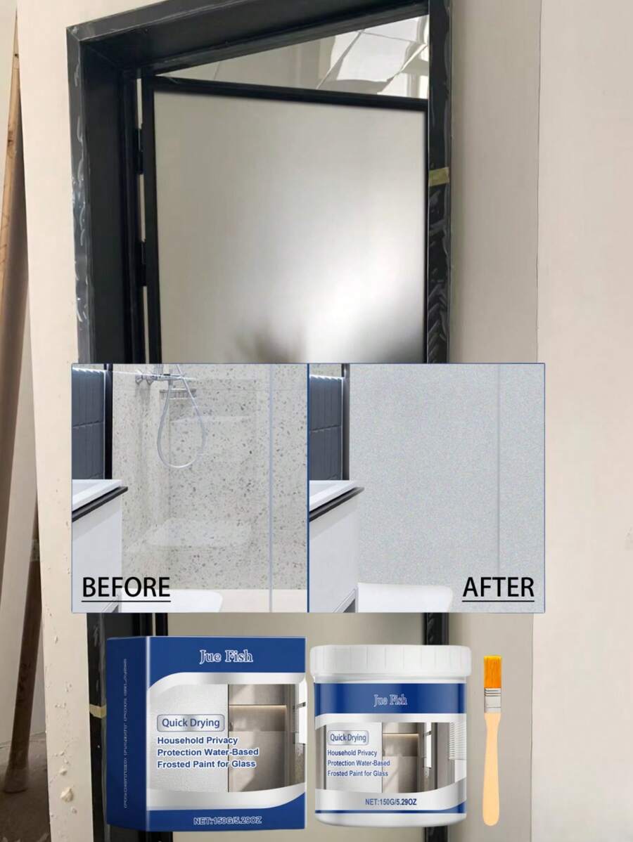 Peinture Pour Verre Dépoli Pour Fenêtre, Intimité, 500 G, Imperméable