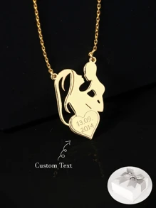 Mom And Baby Necklace,Personalized Name Necklace,New Mom Gift,Suitable For Women, Personalized Gift For Friends, Couples And Family, Special Design Birthday Gift Jewelry,Gifts For Her Girlfriend,Mom,Family,Friends For Anniversaries,For Birthdays,For Daily Wear,For Prom,For Mother's Day,For Valentine's Day,For Graduation,For Weddings - Multicolor-style 2 - View 2