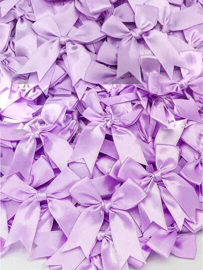 50pcs/Pack Handmade Grosgrain Ribbon Bows, Multi-Color, Decorative Craft Supplies For Gift Wrapping, Party Decor, Hair Accessories, Clothing,Christmas Valentine's Day