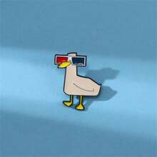 Punk 3D Glasses Duck Enamel Brooch Custom Decorative Brooches Ornaments Lapel Bag Badges Jewelry Gifts 2025 New Style