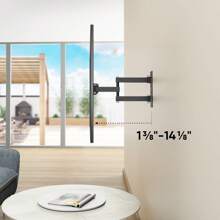 Universal TV Wall Mount For 17-42 Inch TV Up To 30kg, Swivel Tilt Telescopic TV Wall Mount, MAX VESA 200x200mm, VESA Monitor Mount, Swivel TV Arm - 黑色 - 查看 6