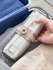 3M 1 Set Portable Travel Soap Dish And Toothbrush Holder - Plastic, Oval Shape, Essential For Camping, Gym, Bathroom Accessories