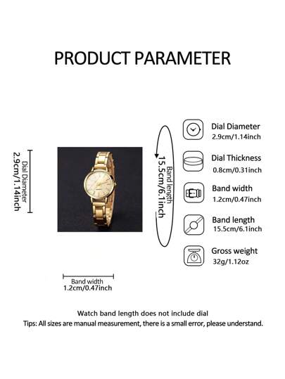 1pc Graduation Digital Small Disc Girls Steel Strap Horloge Bracelet Jewelry Set Ladies view 3