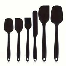 6 Pieces Silicone Kitchen Kitchenware Set - Non-Stick Heat Resistant Baking Tool With Scraper, Brush & Flipper - Cooking Accessories, Baking Tools For Baking, Cooking & Mixing, Dishwasher Washable, Easy To Clean, Kitchen Utensils, Kitchen Supplies