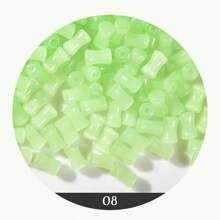 10g/80pcs 3x6mm Jade Beads ,Cloudy Glass Bamboo Stick Spacer Beads Lampwork Round Tube Bamboo Shape Beads Bamboo Tube Beads Colored Glass Beads Small Glass Tube Beads For Jewelry Making