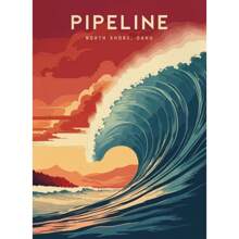 电脑夏威夷拉海纳复古旅行海滩风景帆布画现代房间家居装饰画无框