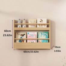 Estantería de pared de madera para libros, estantería para libros, estantería para habitaciones infantiles, estantes de pared para la sala de estar, habitación infantil, dormitorio