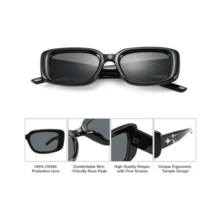 女士街头风格方形流星复古时尚眼镜时尚眼镜