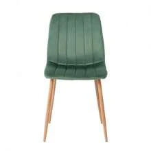 Indoor Green Velvet Dining Chair, Modern Kitchen Dining Chair With Backrest, Upholstered Side Chair With Hot Transfer Metal Legs, Family Kitchen Dining Room And Living Room (Set Of 4),ComfortCorner