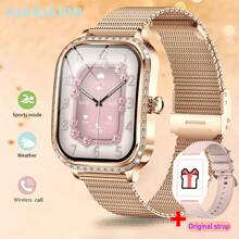GUHUAVMI GUHUAVMI Luxury Smart Watch For Women, 1.75inch(4.45cm) HD Curved Screen With Bluetooth Call, Custom Face Dial, Information Push, Music, Multi-Sport Mode Watches, Women's Physiological Health, Sleep Monitor Fitness Tracker Bracelet, IP68 Waterproof Smartwatch For Android IOS, The Best Gift For Girlfriend, Mother, Wife Or Sisters