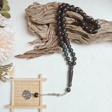 مسبحة 45 حبة جديدة مقاس 10 مم من خرز الراتنج، شكل العين النمر الحالم، بطراز عتيق