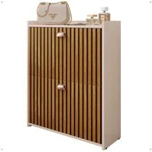 Small Apartment Shoe Organizer 12 Pairs Of Shoes Tilting Drawers Bedroom Decoration - RPM Stores - 米色 - 查看 1