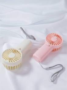 1 pièce Mini ventilateur portable à main (piles non incluses), avec accessoire de cordon, pour la rentrée scolaire