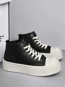 Zapatos de skate con suela gruesa tipo Derby, unisex, de entresuela alta y versátiles para uso casual, transporte y estudiantes, para todo el año