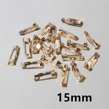 20个15-40毫米金属胸针夹底座别针安全别针胸针底座空白底座，适用于DIY珠宝制作材料 - brooch pins accessories - 查看 46