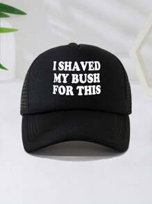 1pc Unisex Graphic Decorative Funny Sponge Mesh Trucker Cap, Baseball Cap, Sun Hat, Suitable For Daily Use, Outdoor Travel, Hiking, Beach, Vacation - Multicolor - View 4