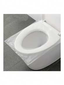 便携式独立包装透明一次性马桶座套、旅行便携式马桶盖、马桶防水盖、马桶座套便携式便盆座套、家庭必需品、商务旅行露营医院站、酒店住宿必备旅行配件，外出和使用公共厕所时，它还可以确保您的个人卫生浴室装饰秋季装饰 - 彩色 - 查看 3