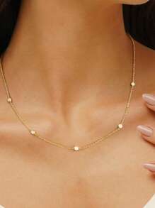 Newsoul 1pc Simple Circular Zirconia Necklace Ladies Jewelry Gifts For Women S925 Sterling Silver Elegant Interval Zirconia Necklace Fine Jewelry For Party Prom Gift For Daily Decor