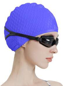 Gorro de natación de silicona grande - ComfortFit para hombres y mujeres - Diseño ergonómico unisex - Set de 1 pieza de alta calidad, esenciales de playa, accesorios de playa, flotador de piscina
