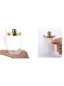 3 Packs Makeup Dispenser, Qtip Holder Dispenser Set, Medicine Bottle With Lid Storage Box For Swabs, Bath Salts, Makeup Pads, Hair Accessories