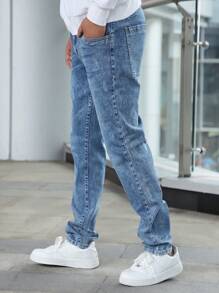 Quần Jeans Co Giãn Có Túi Cho Nam Mặc Hàng Ngày - Rửa nhẹ - Xem 3