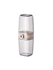 3M 1 Set Portable Travel Soap Dish And Toothbrush Holder - Plastic, Oval Shape, Essential For Camping, Gym, Bathroom Accessories