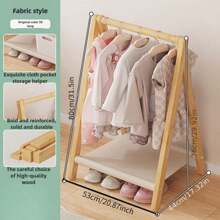 Baby Room Storage Rack, Simple Children's Floor Hanging Clothes Rack, Baby Short Clothes Rack, Bay Window Mini Small Drying Rack, Kindergarten Storage Rack - Multicolor - View 13