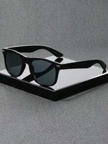 5 Pairs/6 Pairs Unisex Combination, 4 Pairs/3 Pairs Combination, 1 Pair White Frame, 2 Pairs Black Frame, 1 Pair Blue Lens, 1 Pair Red Lens, Y2K Square Casual Retro Beach Fashion Sunglasses, Suitable For Daily Wear, All Season
