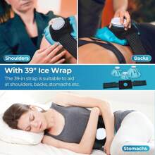 Ice Bag[6", 9" &11" ] Hot And Cold Reusable Ice Bag, Elastic Breathable Support Wrap,Relief Heat Pack Reusable For Knee Head Leg/Perfect Gift For Birthday/Christmas, For Fishing/Camping/Travel(For Hot Is 50-60℃)