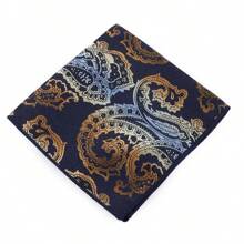 ZONFAZ منديل جيب رجالي من قماش الجاكار مقاس 24 سم بنقشة بيزلي عتيق وإكسسوارات حفلات الزفاف والهدايا