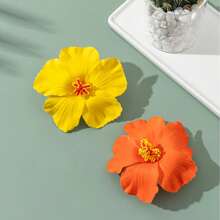 5pcs/Set Tropical Flower Design Hair Clips, Suitable For Pool, Summer Beach Party, Cocktail Party, Wedding