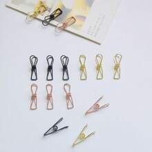 10 piezas de pinzas triples de metal de colores para sujetar/almacenar libros, hechas de acero inoxidable de alta calidad, con baño electrolítico para garantizar la durabilidad, útiles escolares