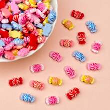 20/40 Peças Acessórios de Unhas de Desenho Animado Kawaii Dopamina, Doces Simulados, Artesanato Minúsculo, Encantos Comida DIY Resina Arte Decorações