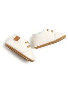 婴儿鞋 男童女童 婴儿运动鞋 防滑橡胶底 幼儿婴儿床 学步鞋 - 白色 - 查看 9