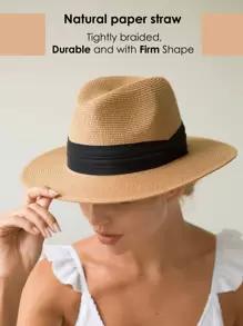 1 buc. Pălărie Fedora tricotată, minimalistă și practică, multifuncțională