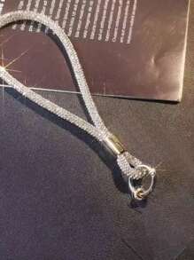 1 Stück Strass Handy Schlüsselband, modischer handlicher Handgelenkhalter, weibliches Handyhülle Dekoanhänger Geschenk für Mutter, Familie, Freunde, Geburtstag, Feiertag Handykette, Handyanhänger - Verschiedenfarbig - Übersicht 13