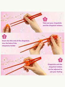 10 件初学者筷子架 - 轻便训练筷子配件，防滑，可重复使用，适用于成人、学员、学习者的洗碗机 - 塑料材质，无需电力，可重复使用的塑料筷子助手，适用于家庭和餐厅学校用品 - 彩色 - 查看 3